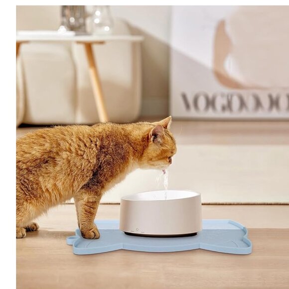 Coomazy Cat Food Mat - Thicker Dog Feeding Mat with Raised Edge - Picture 3 of 8